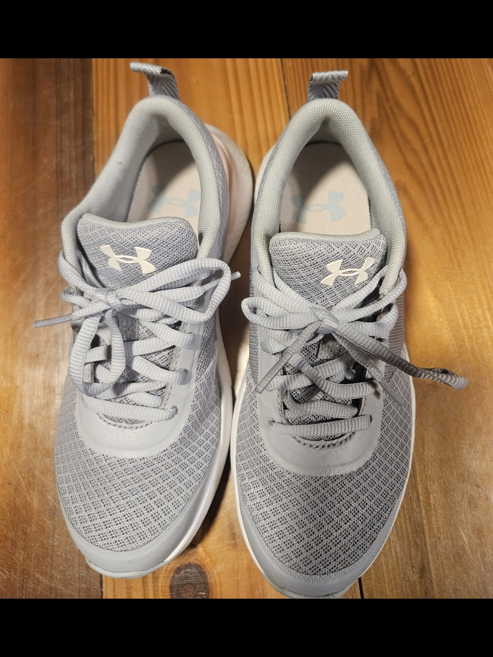 Under Armour Women's Light Gray Mesh Running Shoes
